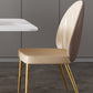 Juego de mesa de comedor de piedra rectangular moderna, juego de comedor de 1/3/4/5/7 piezas para uso doméstico