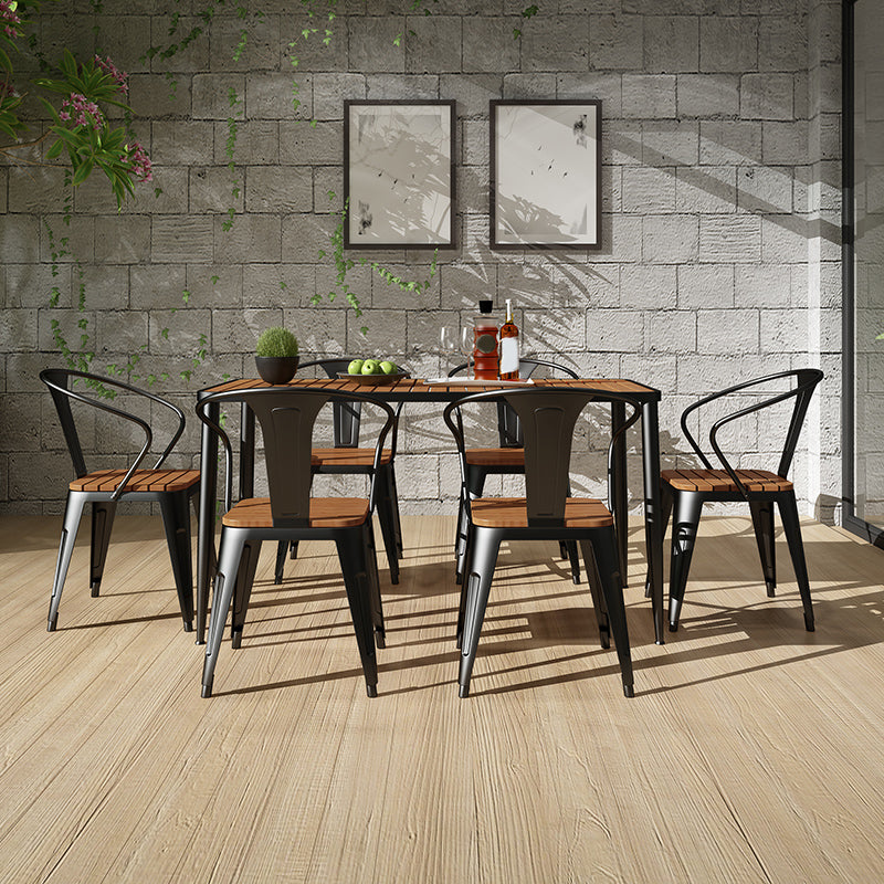 Rectangle Dining Table Set 1/2/7 Pcs Modern Dining Chairs with Metal Frame Clearhalo 'Dining Room Sets' 'Dining Tables & Seating' 'dining_room_set' 'furn' 'furn_dining_room_set' 'Furniture' 'Kitchen & Dining Furniture' 5927462