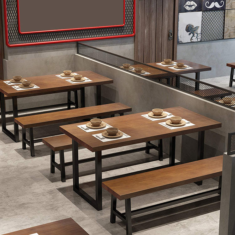 Set di tavoli da pranzo industriale 1/2/3/5 PC Tavolo in legno massiccio con sedie a braccio