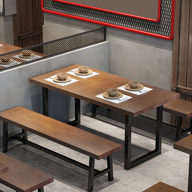 Set di tavoli da pranzo industriale 1/2/3/5 PC Tavolo in legno massiccio con sedie a braccio