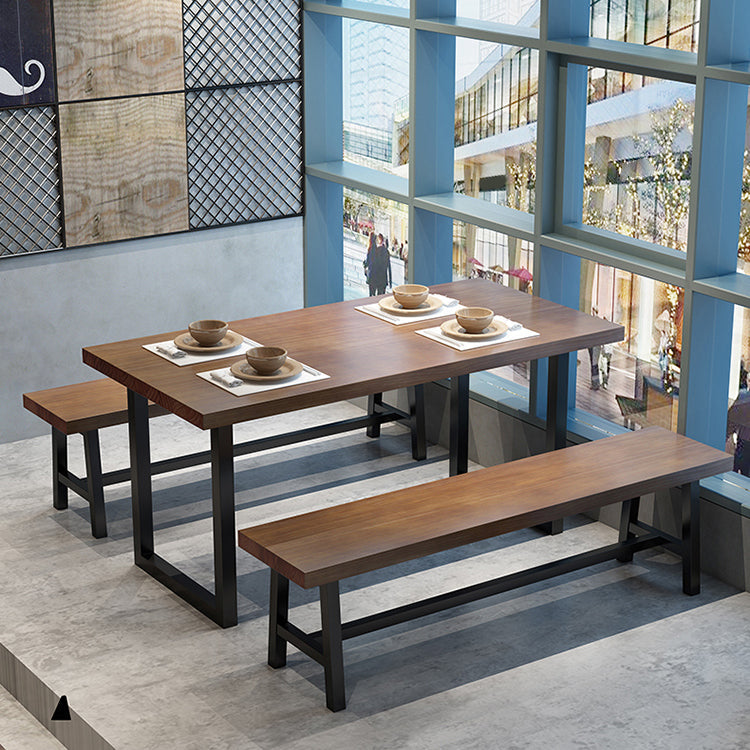 Set di tavoli da pranzo industriale 1/2/3/5 PC Tavolo in legno massiccio con sedie a braccio