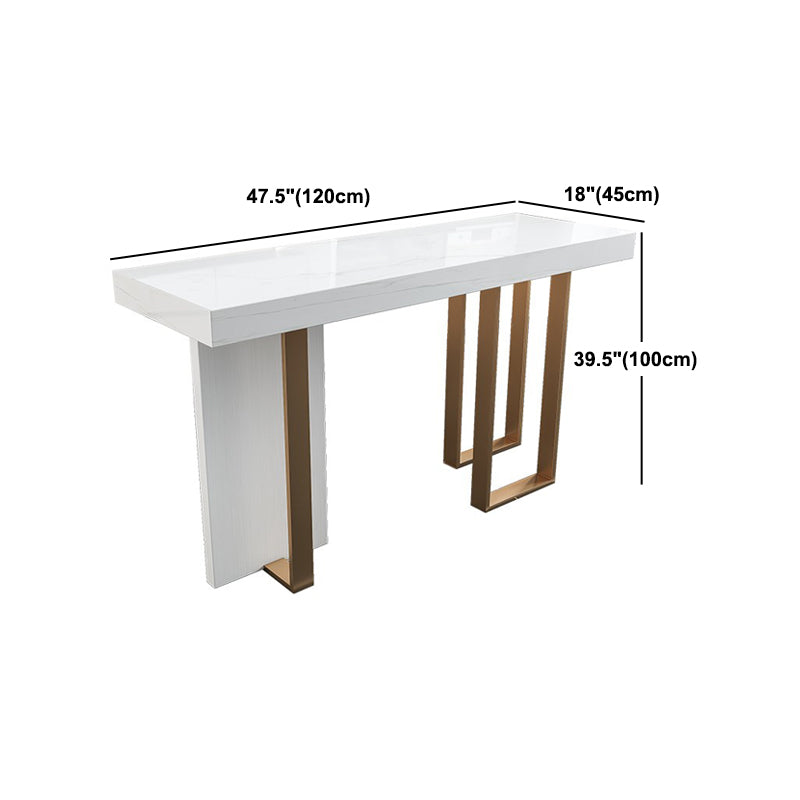 Ensemble de table de bar Glam 1/5 pièces, table de comptoir rectangulaire en pierre avec tabourets hauts pour balcon