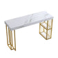 Modern 1/3 Pieces Bar Table Set Rectangle Stone Counter Table with Stools for Dining Room White 78.7"L x 17.7"W Clearhalo 'Bar Furniture' 'furn' 'furn_home_bar_bar_sets' 'Furniture' 'Home Bars & Bar Sets' 'home_bar_bar_sets' 'Kitchen & Dining Furniture' 5927552