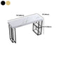 Modern 1/3 Pieces Bar Table Set Rectangle Stone Counter Table with Stools for Dining Room Clearhalo 'Bar Furniture' 'furn' 'furn_home_bar_bar_sets' 'Furniture' 'Home Bars & Bar Sets' 'home_bar_bar_sets' 'Kitchen & Dining Furniture' 5927558
