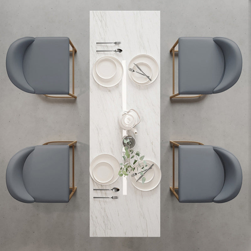 Glam Style 1/2/5 Pieces Bar Table Set Rectangle Bar Table with Metal High Stools for Home Clearhalo 'Bar Furniture' 'furn' 'furn_home_bar_bar_sets' 'Furniture' 'Home Bars & Bar Sets' 'home_bar_bar_sets' 'Kitchen & Dining Furniture' 5927579