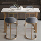 Glam Style 1/2/5 Pieces Bar Table Set Rectangle Bar Table with Metal High Stools for Home Clearhalo 'Bar Furniture' 'furn' 'furn_home_bar_bar_sets' 'Furniture' 'Home Bars & Bar Sets' 'home_bar_bar_sets' 'Kitchen & Dining Furniture' 5927586