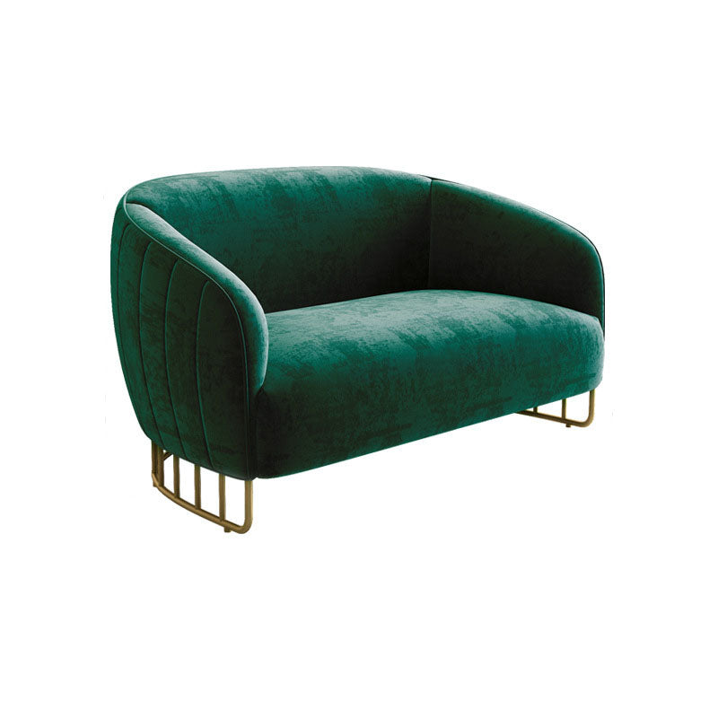 29.52" Wide Sofa for Living Room Sloped Arm Sofa with Metal Frame 55.1"L x 29.5"W x 29.5"H Green Clearhalo 'furn' 'furn_sofas' 'Furniture' 'Living Room Furniture' 'Sofa' 'sofas' 5931096