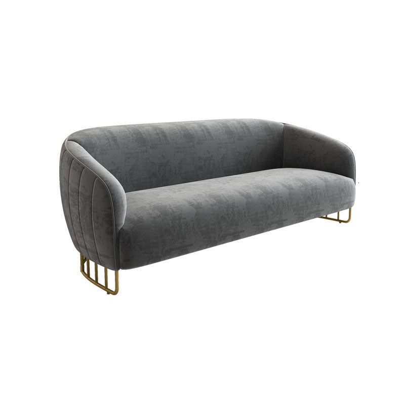 29.52" Wide Sofa for Living Room Sloped Arm Sofa with Metal Frame 70.9"L x 29.5"W x 29.5"H Grey Clearhalo 'furn' 'furn_sofas' 'Furniture' 'Living Room Furniture' 'Sofa' 'sofas' 5931105