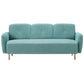 Fabric Sofa 29.92" High Recessed Arm Sofa with 3-seater for Apartment