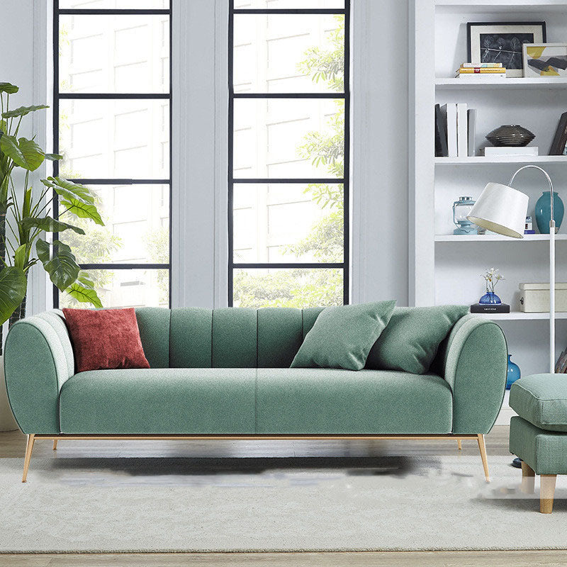 Fabric Sofa with Pillow Sewn Back and Tuxedo Arm for Living Room Clearhalo 'furn' 'furn_sofas' 'Furniture' 'Living Room Furniture' 'Sofa' 'sofas' 5931131