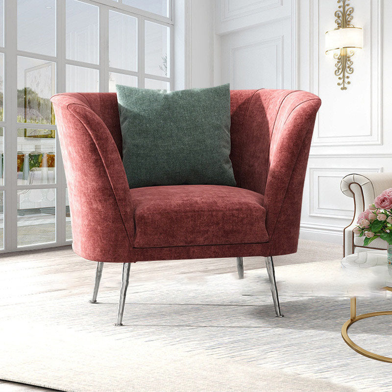 Fabric Sofa with Pillow Sewn Back and Tuxedo Arm for Living Room 37"L x 31.5"W x 31.5"H Clearhalo 'furn' 'furn_sofas' 'Furniture' 'Living Room Furniture' 'Sofa' 'sofas' 5931132