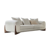 Contemporary Sofa Tuxedo Arm Tight Back Sofa for Living Room