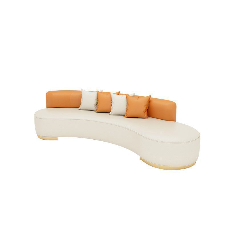 Sofá de cuero de sofá de estilo contemporáneo para sala de estar