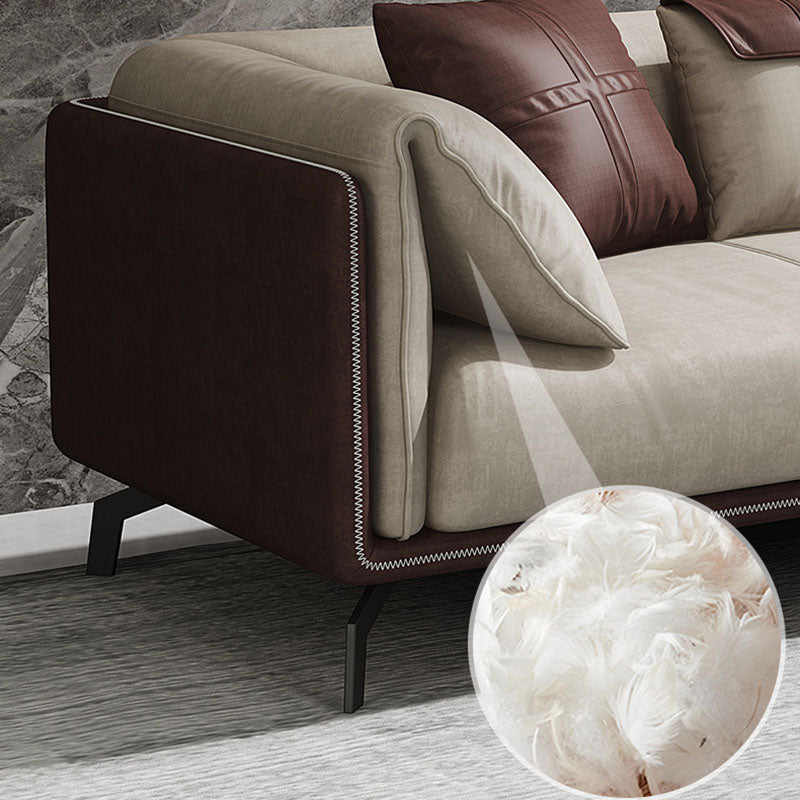 Kunstleder stationäres Sofa Smoking -Armsofa mit Bolsterkissen