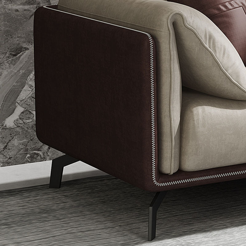 Kunstleder stationäres Sofa Smoking -Armsofa mit Bolsterkissen