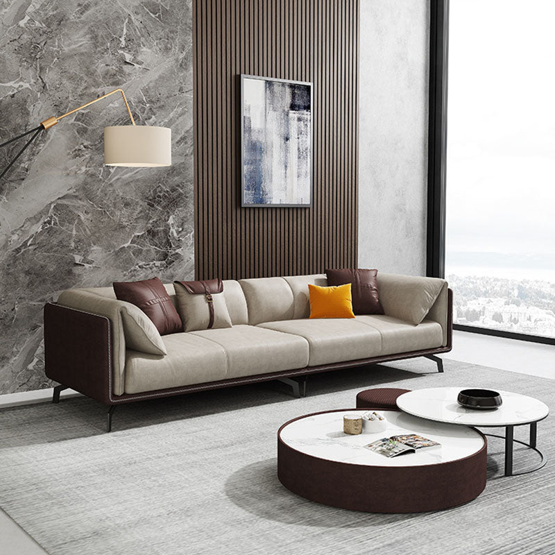 Kunstleder stationäres Sofa Smoking -Armsofa mit Bolsterkissen