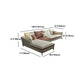Faux Leather Pillow Top-arm Sectionals with Pillowed Back Cushions
