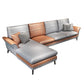 Pillowed Back Cushions Sectional Sofa with Flared Arm,137.80" L