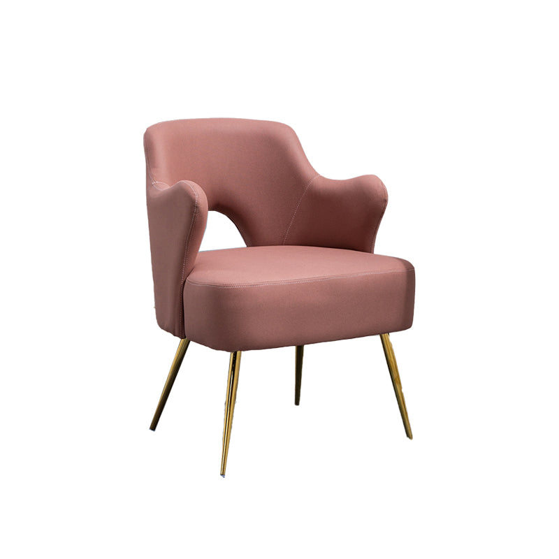 Bracci in tessuto nordico incluso con gambe Goldtone fissata a poltrona accento