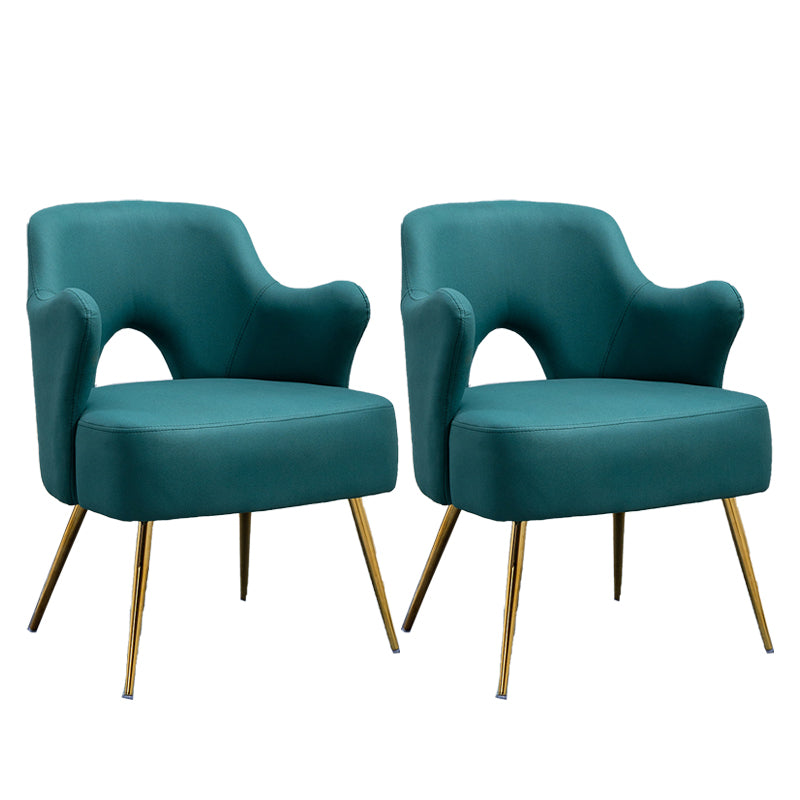 Bracci in tessuto nordico incluso con gambe Goldtone fissata a poltrona accento