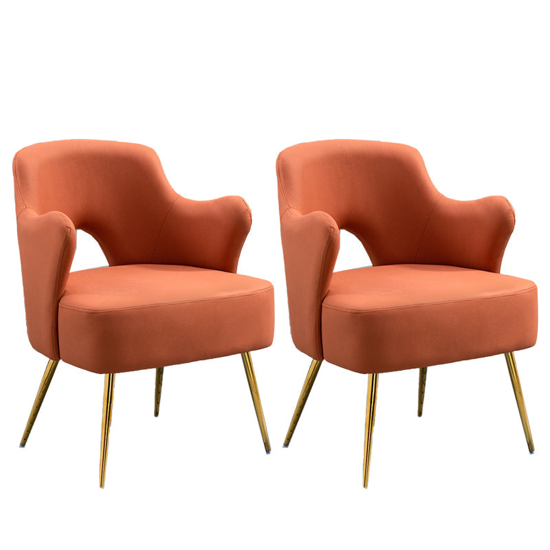 Bracci in tessuto nordico incluso con gambe Goldtone fissata a poltrona accento