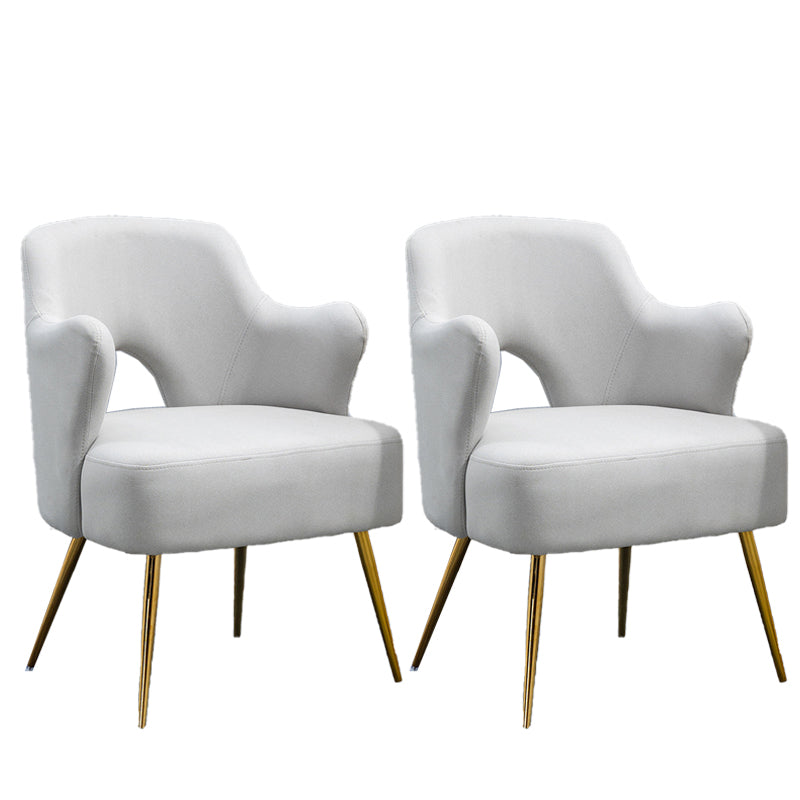 Bracci in tessuto nordico incluso con gambe Goldtone fissata a poltrona accento