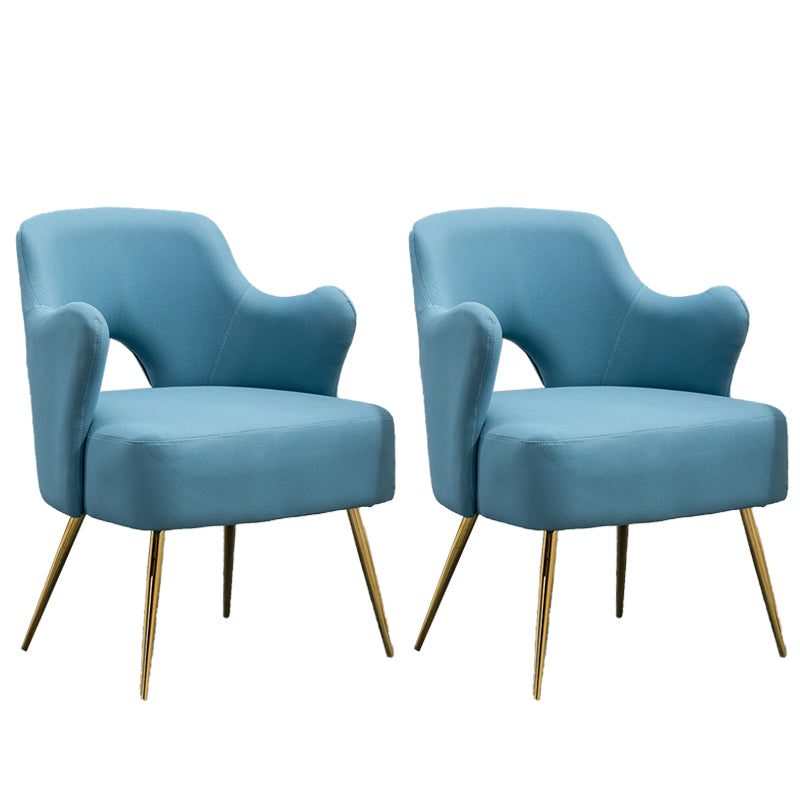 Bracci in tessuto nordico incluso con gambe Goldtone fissata a poltrona accento