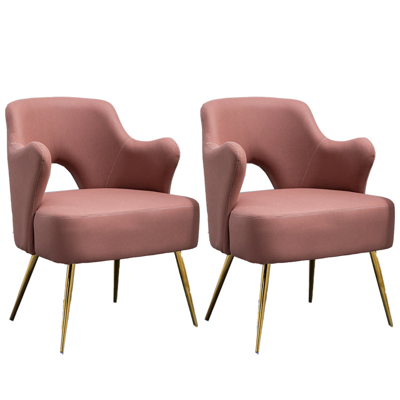 Bracci in tessuto nordico incluso con gambe Goldtone fissata a poltrona accento