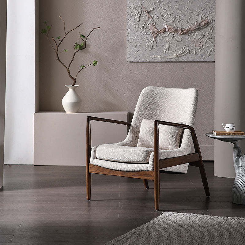 Nordic Arms Included with Pillow Round Arms Lounge Accent Chair