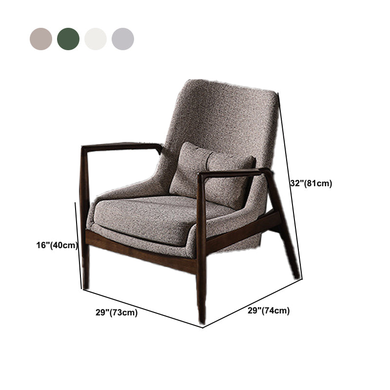 Nordic Arms Included with Pillow Round Arms Lounge Accent Chair