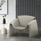 Contemporary Bonded Leather Arms Included Fixed Back Arm Chair