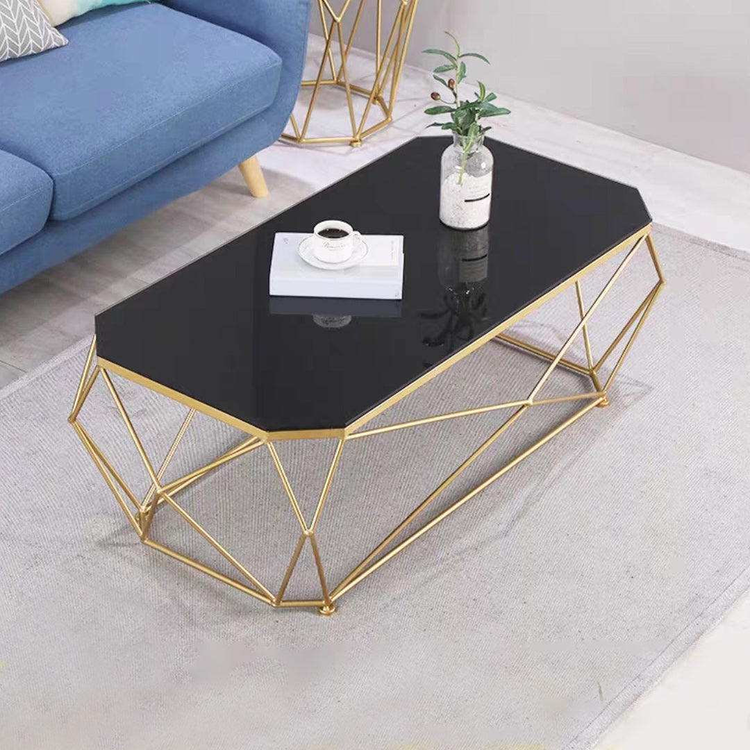 Tavolino moderno in telaio in vetro tavolo da cocktail per soggiorno