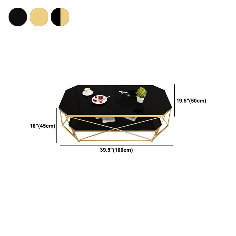 Tavolino moderno in telaio in vetro tavolo da cocktail per soggiorno