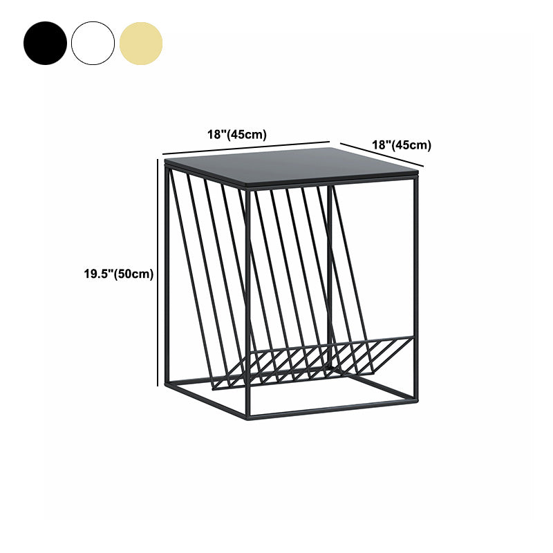 Modern Frame Coffee Table Glass Top Coffee Cocktail Table for Living Room Clearhalo 'Coffee & Accent Tables' 'Coffee Tables' 'coffee_tables' 'furn' 'furn_coffee_tables' 'Furniture' 'Living Room Furniture' 5931660