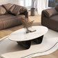 Glam Abstracts Cocktailtisch, ovaler Couchtisch für Wohnzimmer