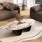Glam Abstracts Cocktailtisch, ovaler Couchtisch für Wohnzimmer