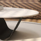 Glam Abstracts Cocktailtisch, ovaler Couchtisch für Wohnzimmer