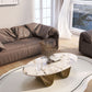 Glam Abstracts Cocktailtisch, ovaler Couchtisch für Wohnzimmer