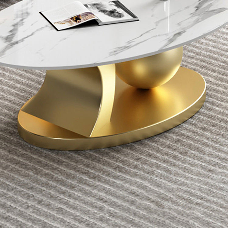 Mesa de cóctel de café Glam Abstracts Mesa de cóctel ovalado para el hogar