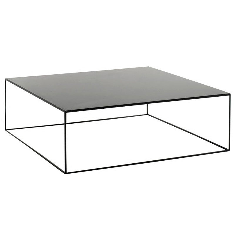 Mid-Century Modern Iron Square Coffee Table with Frame Base Cocktail Table Clearhalo 'Coffee & Accent Tables' 'Coffee Tables' 'coffee_tables' 'furn' 'furn_coffee_tables' 'Furniture' 'Living Room Furniture' 5931727