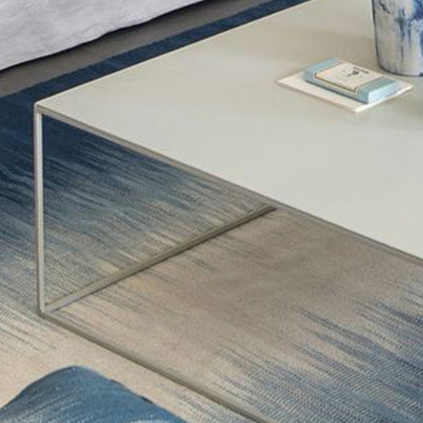 Mid-Century Modern Iron Square Coffee Table with Frame Base Cocktail Table Clearhalo 'Coffee & Accent Tables' 'Coffee Tables' 'coffee_tables' 'furn' 'furn_coffee_tables' 'Furniture' 'Living Room Furniture' 5931730