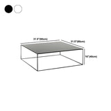 Mid-Century Modern Iron Square Coffee Table with Frame Base Cocktail Table Clearhalo 'Coffee & Accent Tables' 'Coffee Tables' 'coffee_tables' 'furn' 'furn_coffee_tables' 'Furniture' 'Living Room Furniture' 5931732