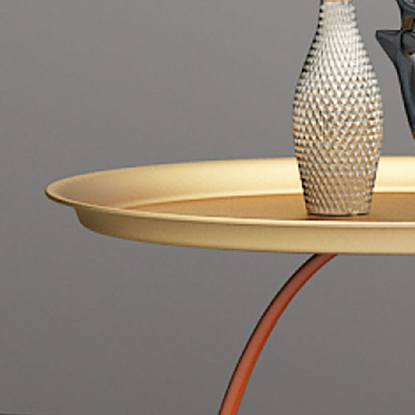 Round -Tablett Top Side Table Metall -Podest -Endtisch mit Speicher