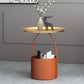 Round -Tablett Top Side Table Metall -Podest -Endtisch mit Speicher
