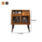 Mid-Century Modern Accent Cabinet with Glass Door and Shelf and 2 Drawers Clearhalo 'Cabinets & Chests' 'cabinets_chests' 'furn' 'furn_cabinets_chests' 'Furniture' 'Living Room Furniture' 5932200