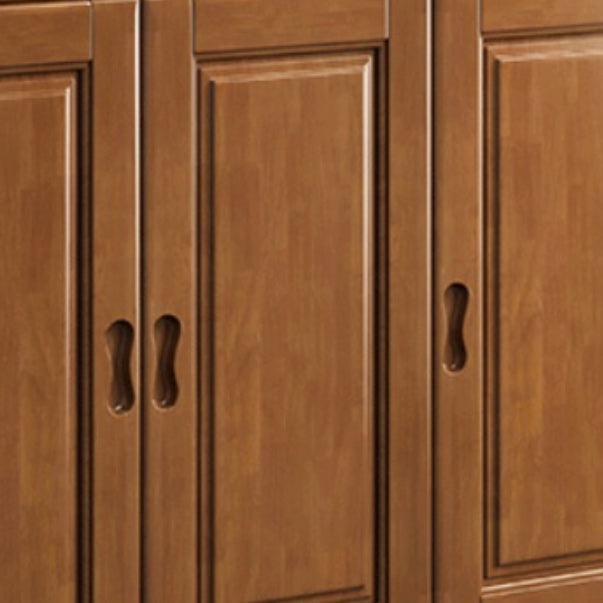 Gabinete de acento moderno con 2 cajones y estantes en madera de goma