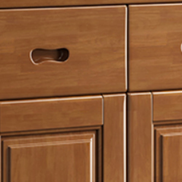 Gabinete de acento moderno con 2 cajones y estantes en madera de goma