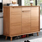 Modern Rectangle Wood Side Cabinet Bar Pulls Cabinet With Doors 55"L x 14"W x 38"H Natural Clearhalo 'Cabinets & Chests' 'cabinets_chests' 'furn' 'furn_cabinets_chests' 'Furniture' 'Living Room Furniture' 5932265
