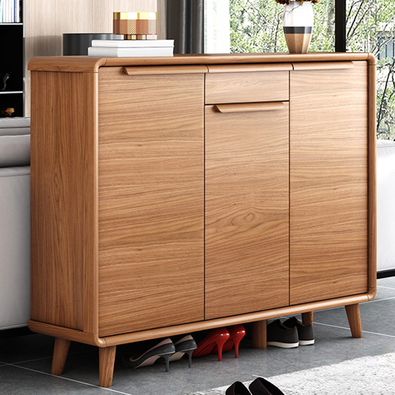 Modern Rectangle Wood Side Cabinet Bar Pulls Cabinet With Doors 55"L x 14"W x 38"H Natural Clearhalo 'Cabinets & Chests' 'cabinets_chests' 'furn' 'furn_cabinets_chests' 'Furniture' 'Living Room Furniture' 5932265