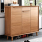 Modern Rectangle Wood Side Cabinet Bar Pulls Cabinet With Doors 47"L x 14"W x 38"H Natural Clearhalo 'Cabinets & Chests' 'cabinets_chests' 'furn' 'furn_cabinets_chests' 'Furniture' 'Living Room Furniture' 5932266